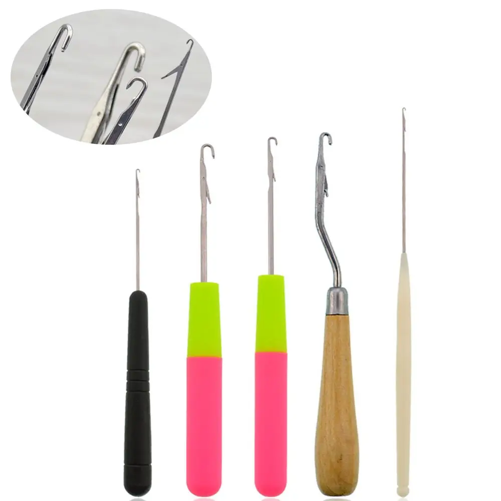Latch Crochet Hook Hair Weave Crochet Needle Wigs Knitting Hair Extensions Styling Carpets Repair Tools Braid Craft