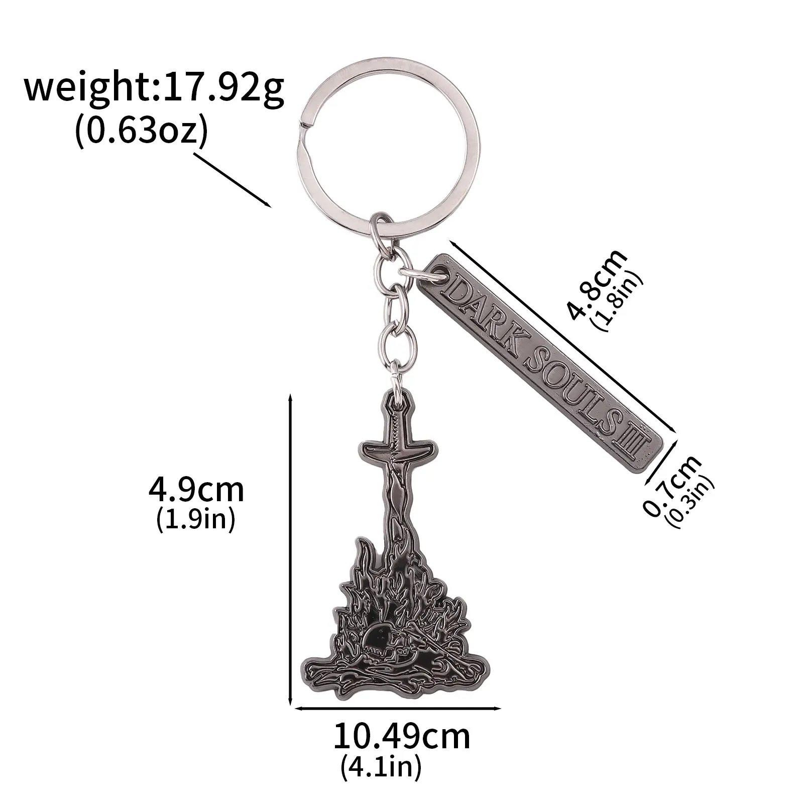 משחק Dark Souls Shield מחזיק מפתחות מתכת מגן רכב רטרו תליון לנשים וגברים תליון תכשיטים אביזרים מתנה