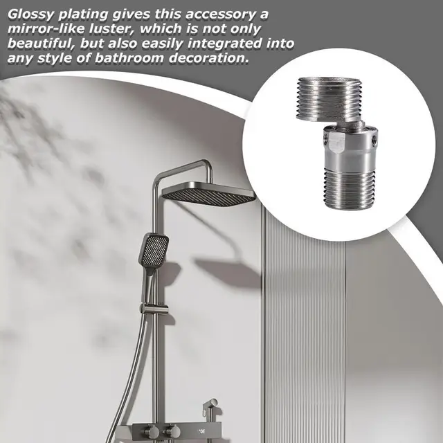 Adjustable Shower Faucet Angle Adapter Adjustable Stainless Steel Foot Curved For Faucet Sturdy Showering curved foot connector 4