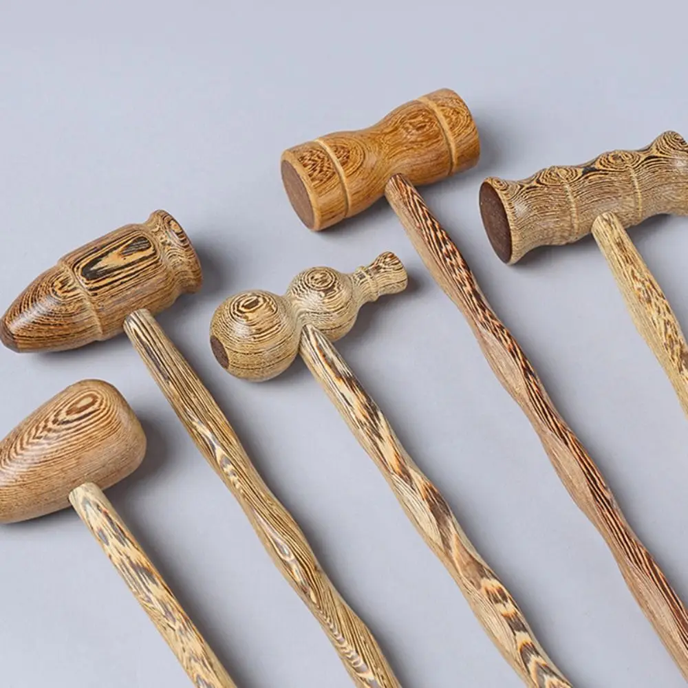 Wing Wood Wooden Massager Stick Meridian Clap Board Gourd Shape Back Massage Hammer Shoulder Neck Acupoint Beating Relax