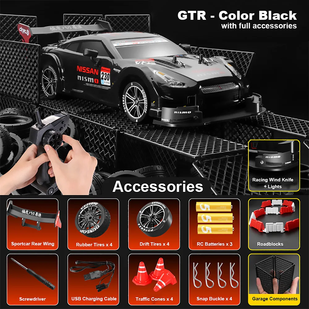 nyse patron bibel 1:16 Scale RC Drift Car Toy GTR R35 Sportcar Drifting Infinitely Variable  High Speed 4WD NISSANGTR With Accessories - AliExpress
