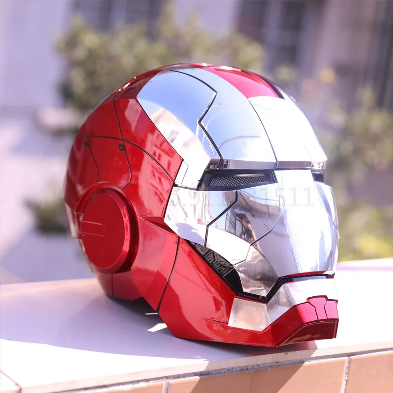 Marvel Iron Man Mk5 casco Autoking 1/1 telecomando e controllo vocale Iron  Man maschera automatica per casco con figura luminosa a Led per ragazzi