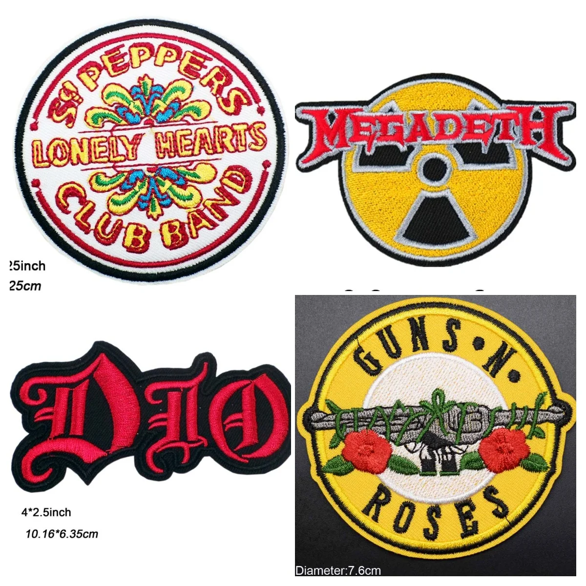 Rock N Roll Music Embroidered Iron-On Patch