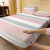 1 Simple modern Geometry printed matte Fitted Sheet, bedroom printed bed cover, bedding (excluding pillowcases) 2