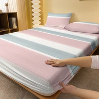 1 Simple modern Geometry printed matte Fitted Sheet, bedroom printed bed cover, bedding (excluding pillowcases) 2