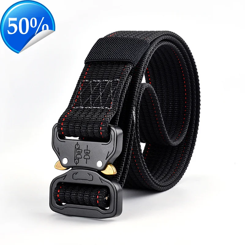 

3.7cm Width New Luxury Design Men Army Tactical Nylon Belts Breathe Freely Outdoor Sport Canvas Belt Combat Strap Waistband