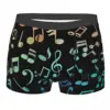 Watercolor Man's Boxer Briefs Music Notes Highly Breathable Underwear Top Quality Print Shorts Birthday Gifts 1