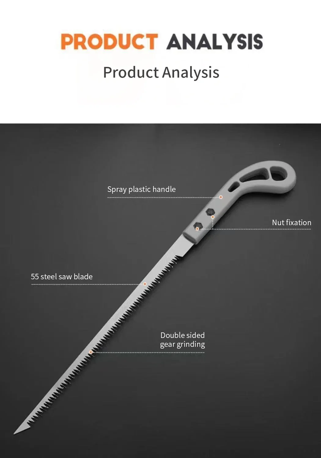 Handsaw Garden Saw Fine Teeth Japanese Cocktail Saw Mini Steel Saw Tool Handle Woodworking Saw Convenient for Wall Panel Bending 6