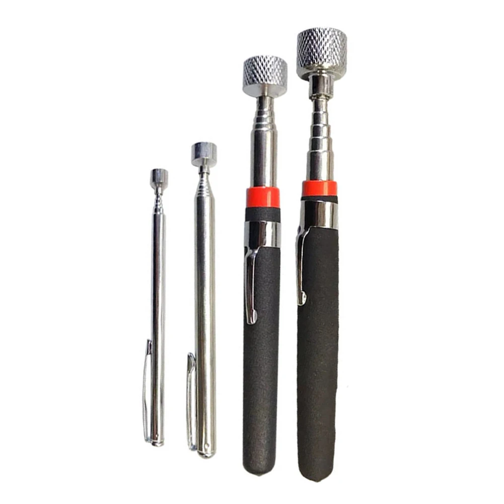 

4Pcs Retractable Stainless Steel Pickup Antenna Iron Rod 1.5/3.5/10/15 Lbs Pen Clip Screw Parts Magnetic Suction Rod