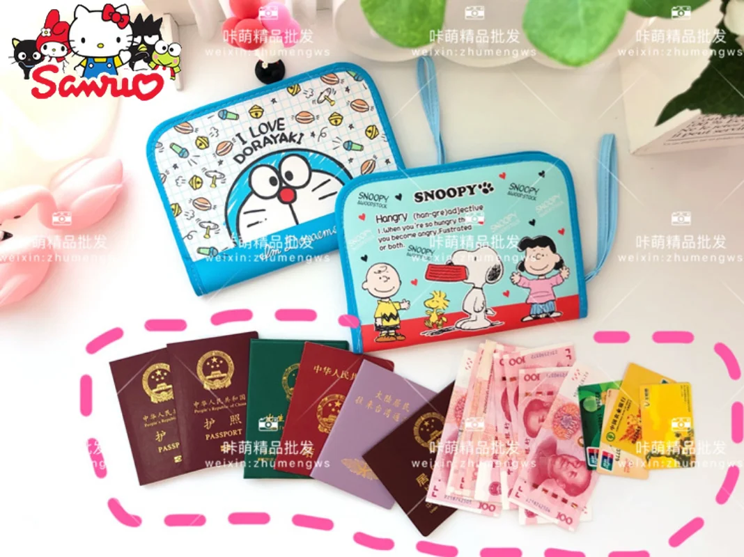 

Sanrio Melody Kuromi Hello Kitty Cinnamoroll понакко японская упаковка для удостоверения личности паспорт карточка пакет книжка вакцины свидетельство о рождении пакет