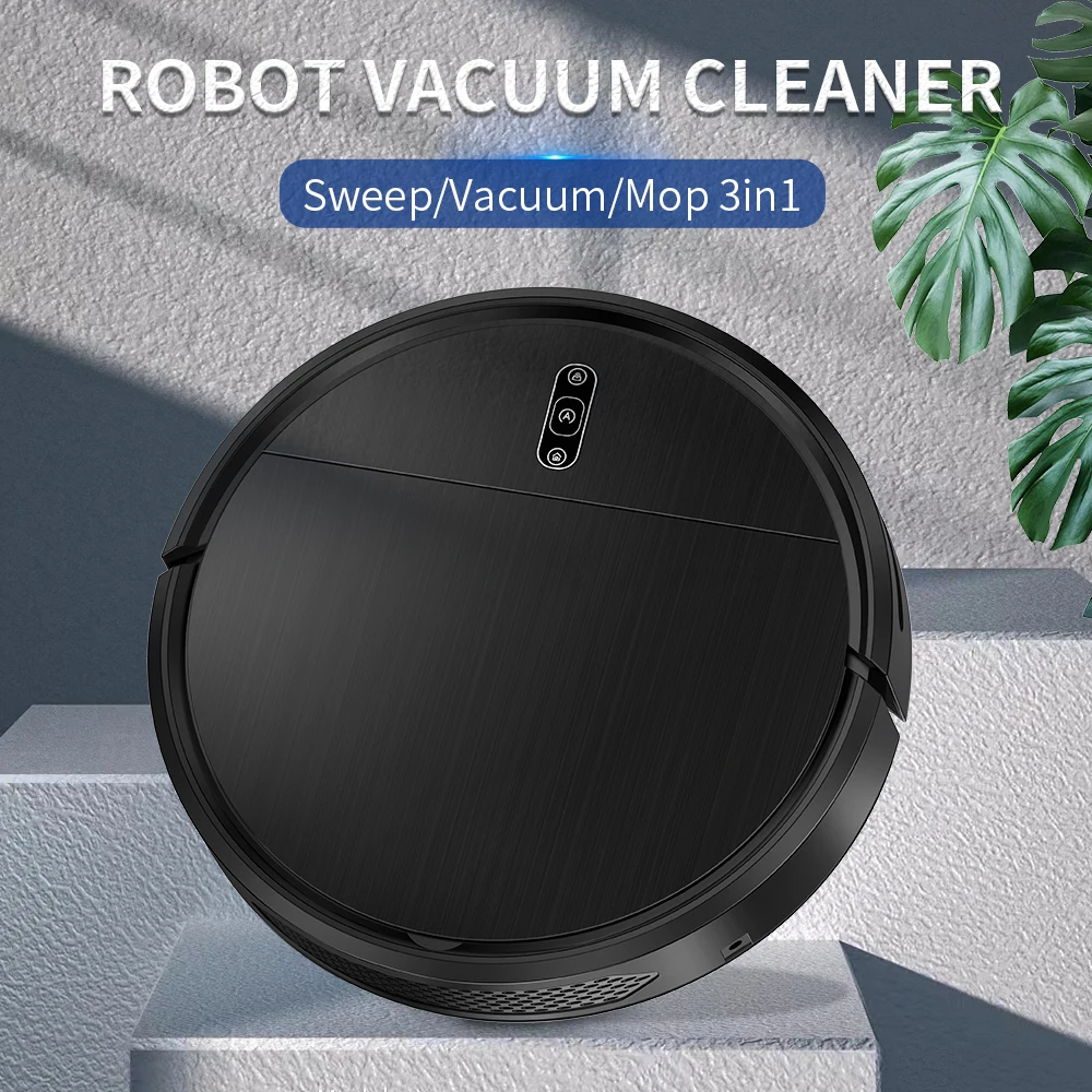 3 in 1 Robot Vacuum Cleaner 120 Mins Runtime Slim Automatic Self-Charging Wi-Fi/App/Alexa Control Ideal for Pet Hair Hard Floor