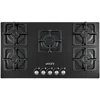 Gas Cooktop 36" 5-Burner Tempered Glass Stove Automatic Ignition Professional Grade Heating Black 1