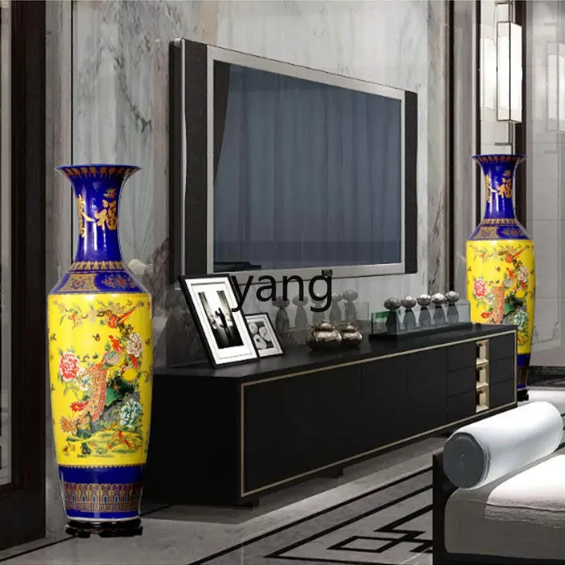 Jingdezhen-大きなセラミックの花瓶,中国の装飾,リビングルーム