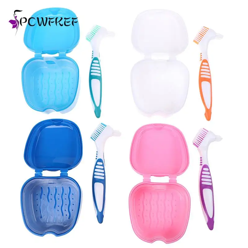 

Denture Bath Box Organizer Dental False Teeth Storage Box with Hanging Net Container Cleaning Teeth Cases Artificial Tooth Boxes