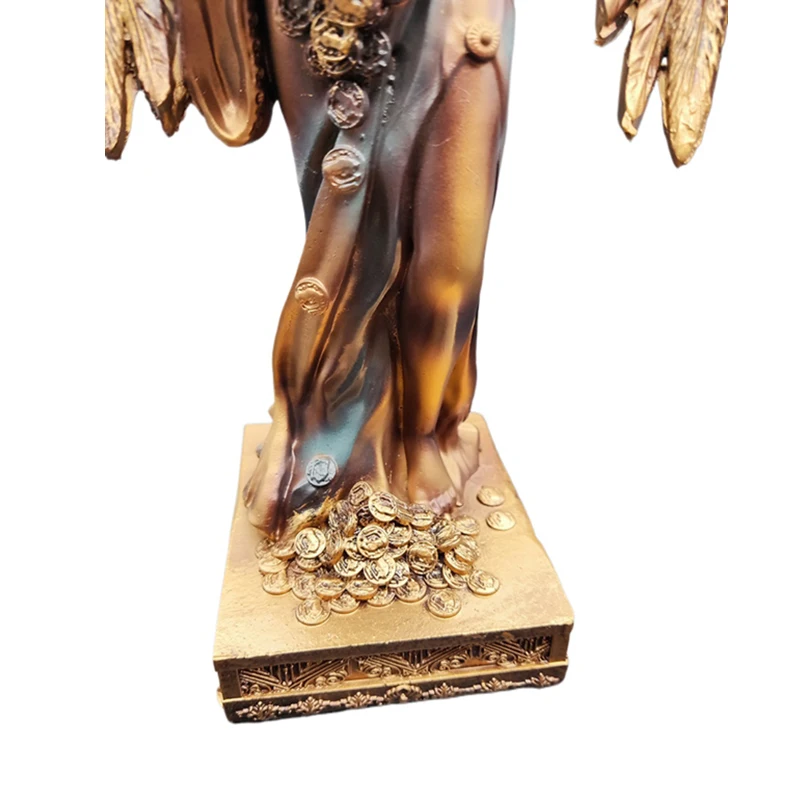 ERMAKOVA 2024 New Lucky Wealth Fortune Destiny Goddesses Mythic With Wings Angel Greek Figurine Sculpture Office Gift Home Decor
