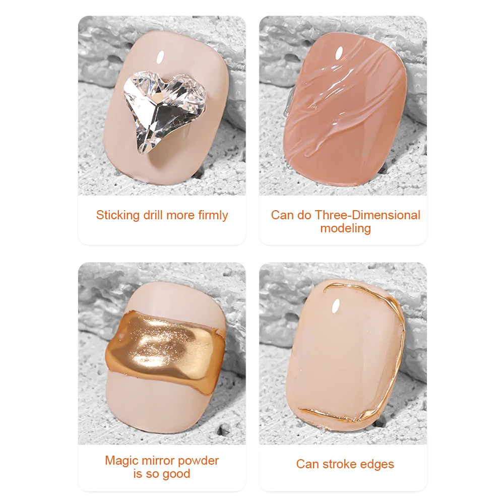 TWOING 15g Strong Nail Glue No-Wipe Gel For Rhinestone and Resin Gem Jewelry Adhesive Gel Acrylic False Nail Tips Glue