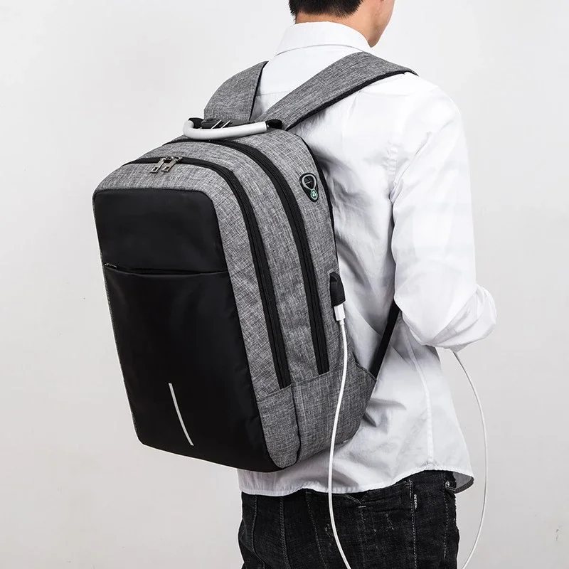 

Business Laptop Backpack Waterproof Multi-function Bag For Laptop 15.6 Inch USB Charging Schoolbag Casual Oxford Cloth Rucksack