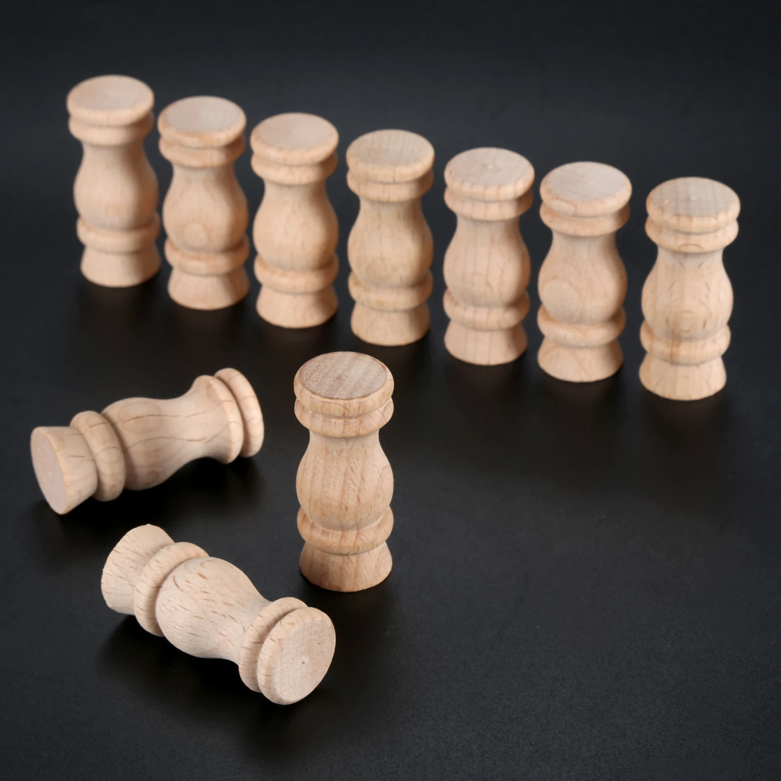 Unpainted Wood Craft Corridor Bridge Column Wood Fence Beads Lathe Small Applique Vintage Home Wedding Decor 10pcs wood craft decor