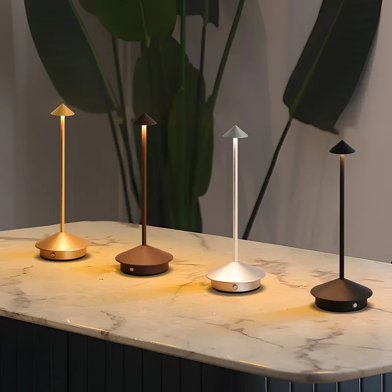 Type-C Rechargeable Table Lamp Creative Dining Touch Led Hotel Bar Coffee Pina Table Lamp Lampada Da Tavolo Decorative Desk table lamp