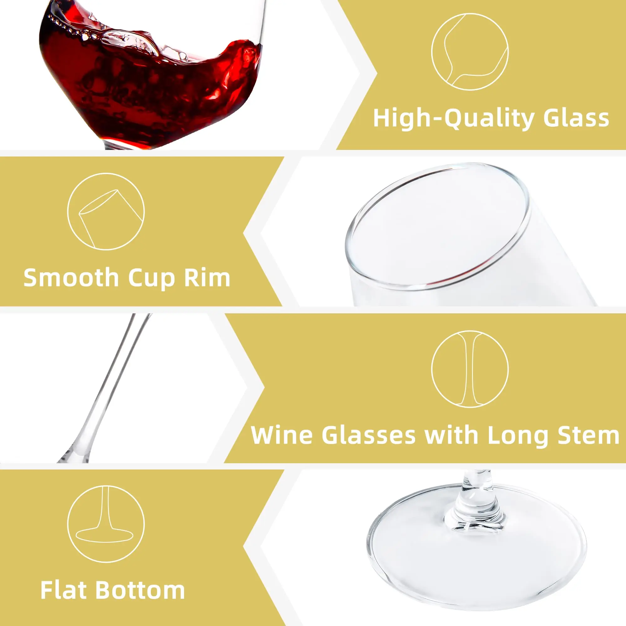 Clear Wine Glass Set (6pcs) 5