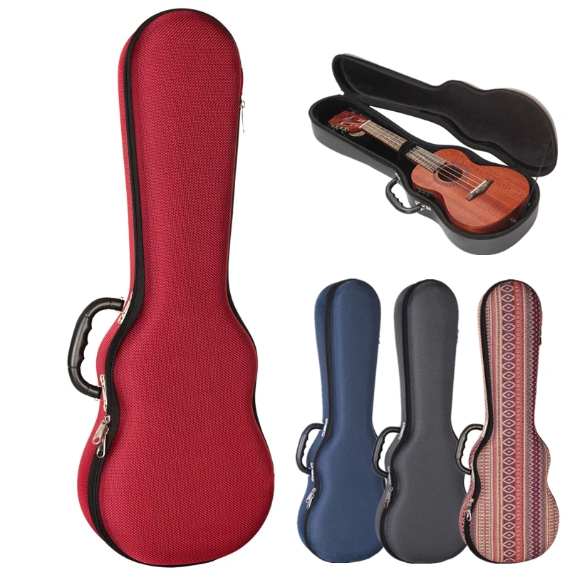 21 Inch Ukulele Hard Case Protable Eva Box Case Lightweight Pressure-Proof Mini Guitar Gig Backpack For Soprano Ukelele
