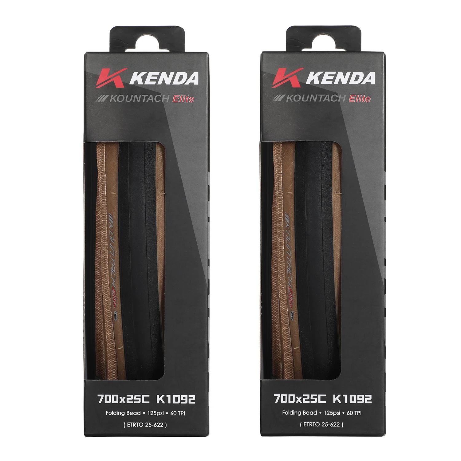 2PCS 700x25C brown