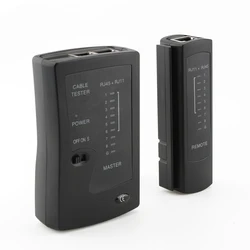 Universal LAN and Telephone Cable Tester for Network and Communication Wires (Black)