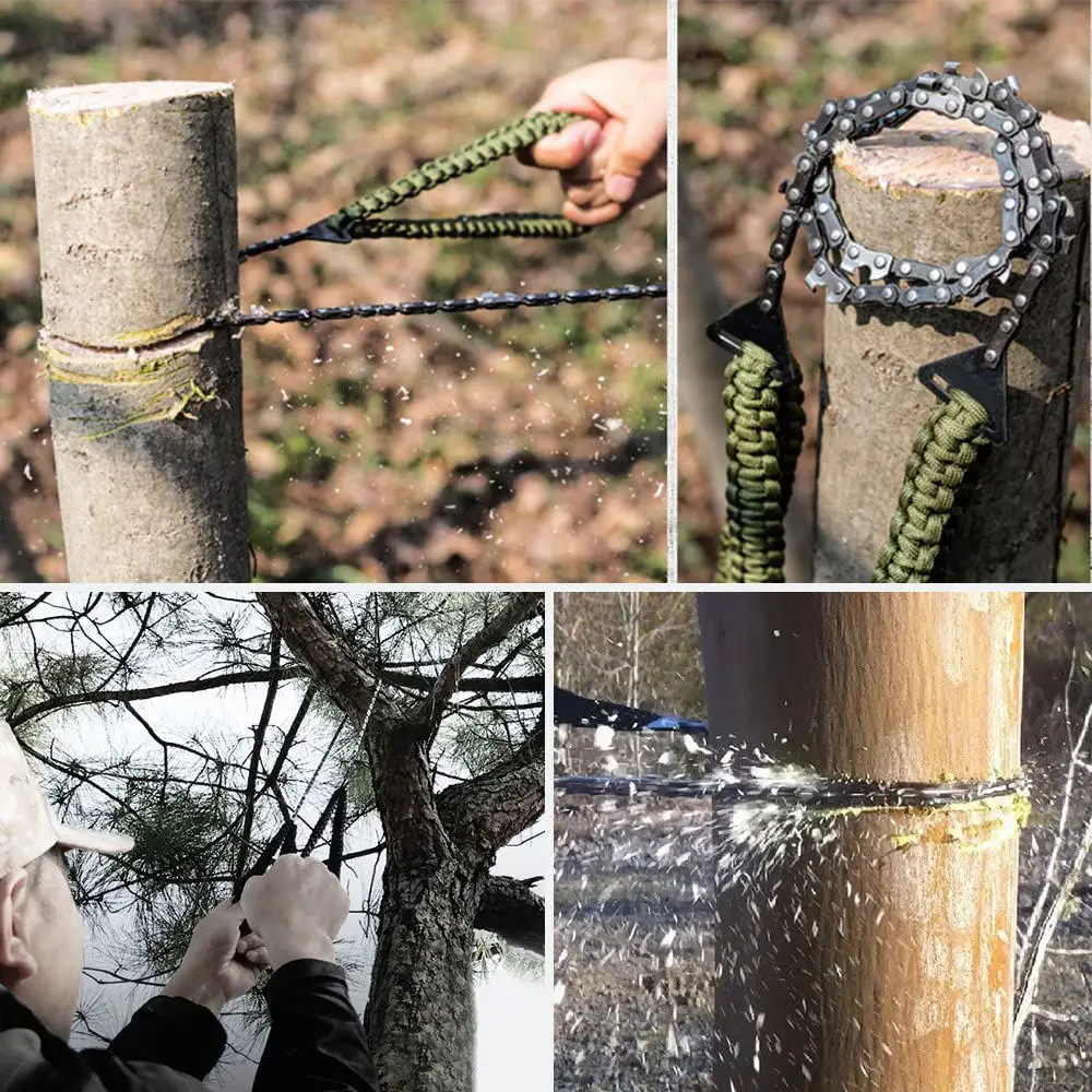 Description Picture 3 of itemManual Hand Braided Rope Chain Saw Portable Emergency Camp Survival Wire Cutter Portable Outdoor Camping Hiking Tools
