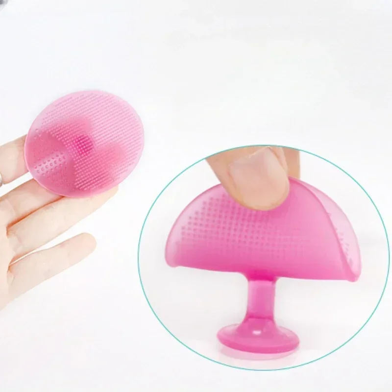 Face Wash Brush Baby Hair Wash Brush Food Grade Silicone Soft Hair Round Brush Cleansing
