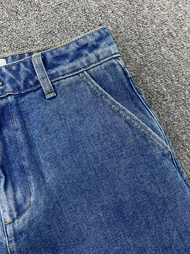 2025 High Street Casual Straight Denim Pant Trousers for Women Sexy Vintage Blue Jean Pants Women Bottoms High Quality Trousers - Image 4