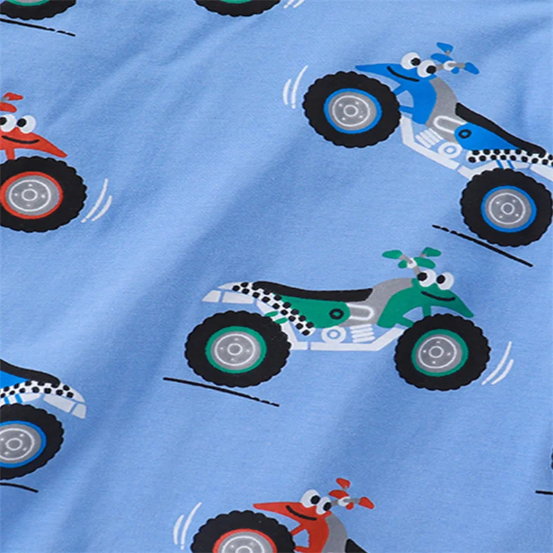 Jumping meters 2-7T Boys T shirts Cotton Baby Clothes Long Sleeve Children Clothing Cars Autumn Tees Tops For Boys