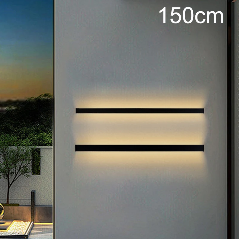 LED Long Wall Lamp Waterproof IP65 Modern Outdoor Decorative Lighting Balcony Garden Villa Hotel Rainproof Luminaire 10W 24W 36W