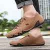 الرجال حذاء رياضة كاجوال أحذية من الجلد للرجال العلامة التجارية الفاخرة حذاء رجالي موضة الأخفاف رجل الرياضة المشي الأحذية دراجة نارية الأحذية