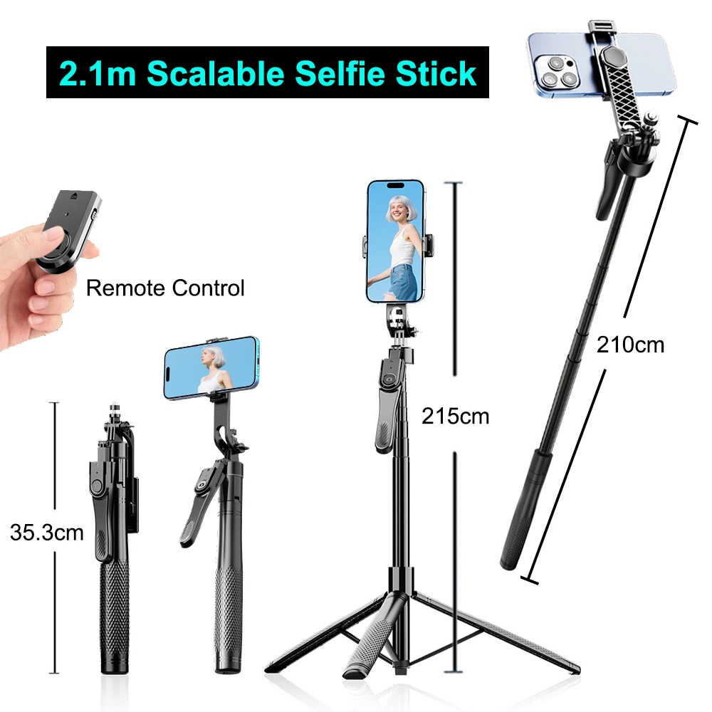 Scalable Selfie Stick with Tripod and Bluetooth Shutter