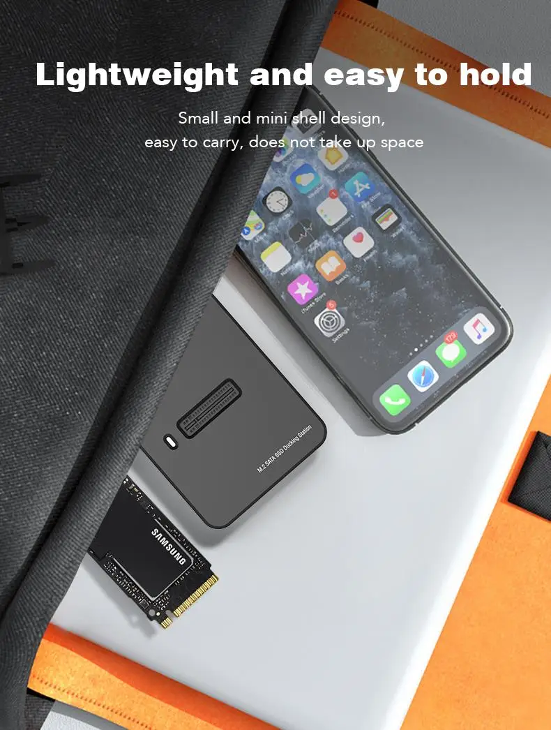 Blueendless Externe SSD-Festplatte M.2 SSD-Gehäuse 10 Gbit/s Online-Lesen Schreiben Geschwindigkeit SSD-Gehäuse für M2 SSD HHD Dockingstation – Detail 12