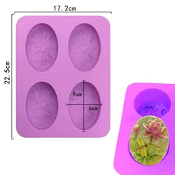 Angel Soap & Bath Bomb Silicone Mold - Floral & Celestial Design Collection (Dragonfly lotus)
