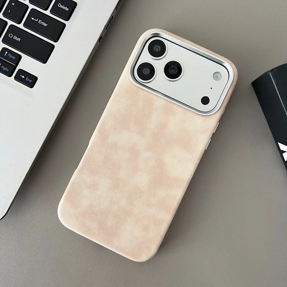 Retro Premium Brown Leather Case with Magnetic Ring Cover