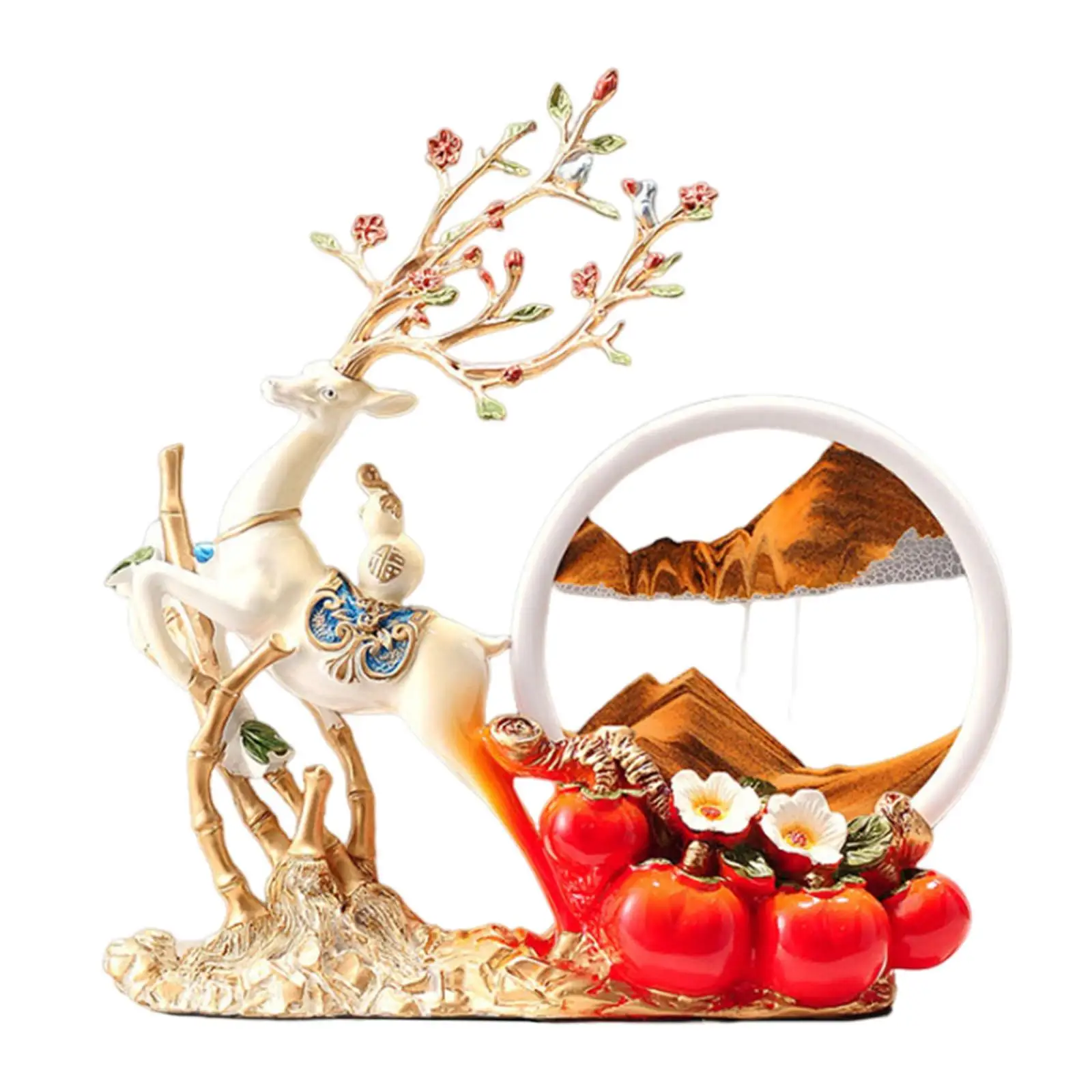 Deer Sculpture Artistic Practical Resin Quicksand Decor for Bar Bedroom Desk Deer Sculpture Artistic Practical Resin Quicksand Decor for Bar Bedroom Desk