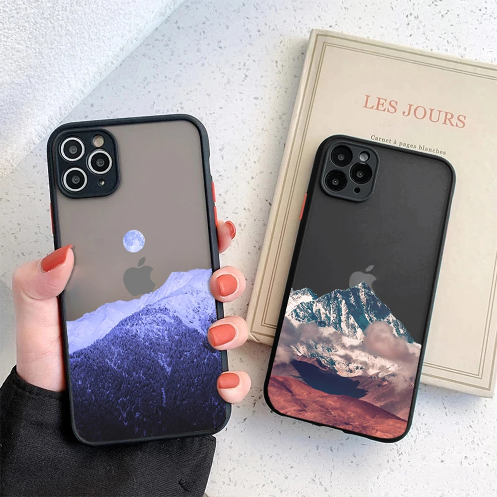 

Snow Mountain Phone Case for IPhone 14 13 12 11 ProMax Mini Plus XR XS Max 7 8 SE 2022 Acrylic Hard Back Cover Protection Shell