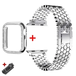 Premium Stainless Steel Watch Band Strap - Elegant Wristband Bracelet for Series 11 10 42mm (Silver band case)