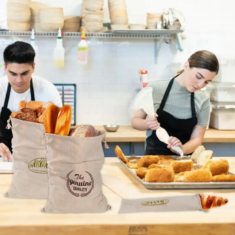 

Cotton Bread Bag Bread Wrappers For Homemade Bread Unbleached & Reusable Bread Storage Natural Large Storage For Artisan Bread