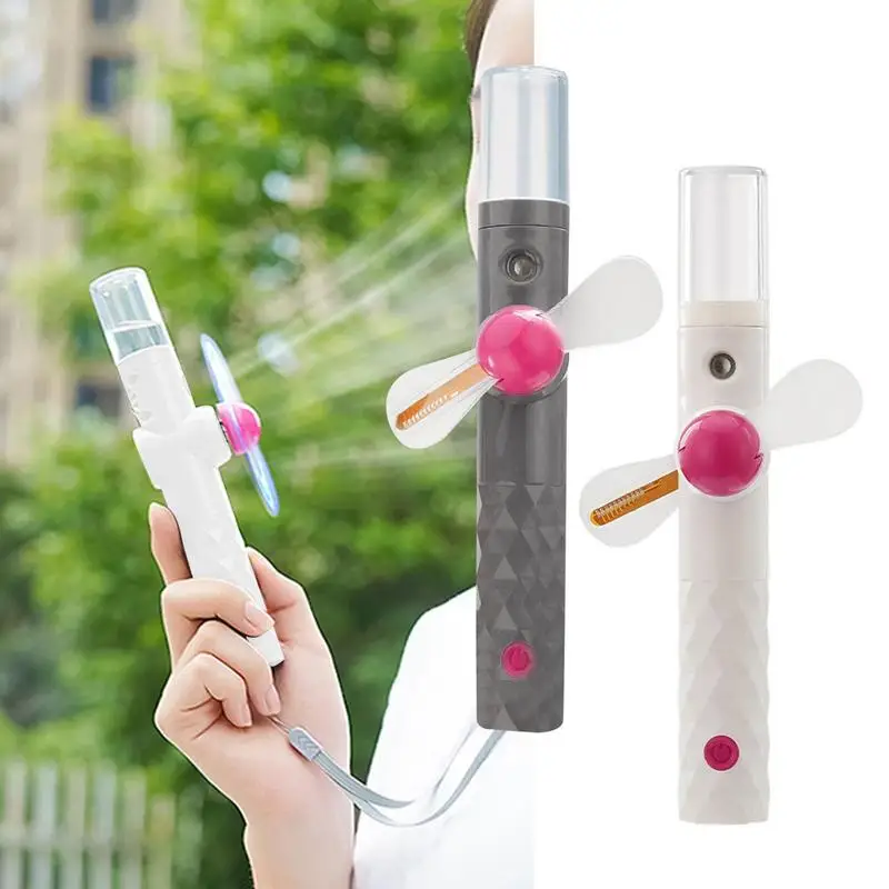 

Spray Fan Decorative Cooling Supplies with LED Lights Fast Charging Long Lasting Fan for Outdoor Summer Hiking Sports Climbing