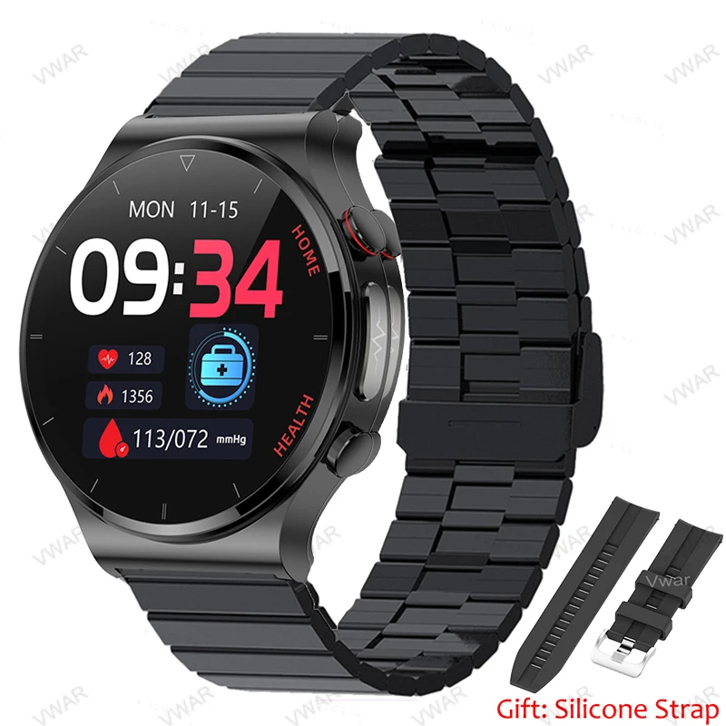 2022 NEW VWAR Smart Watch Sports Fitness Tracker Laser Therapy Body Temperature Measurement Blood Pressure Oxygen ECG Smartwatch 