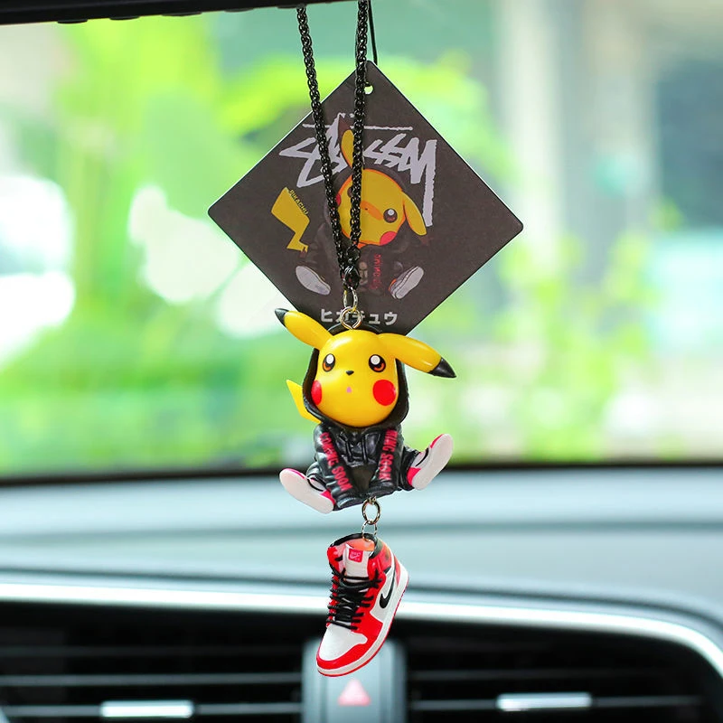 Pendentif de rétroviseur intérieur de voiture Pokemon Pikachu