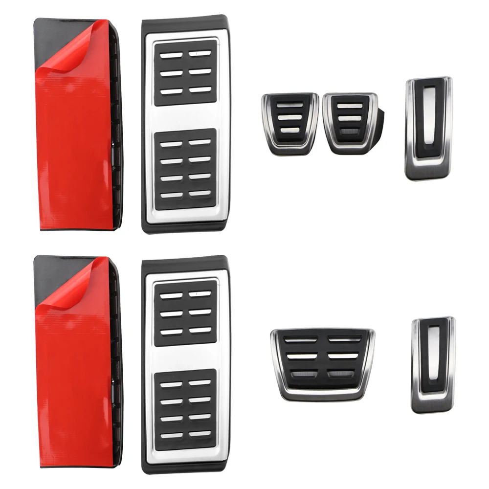 폭스 바겐 폭스 바겐 골프 7 MK7 좌석 Ibiza Ateca Audi A1 Skoda Fabia 용 스테인레스 스틸 자동차 가속기 브레이크 발 받침 페달 커버