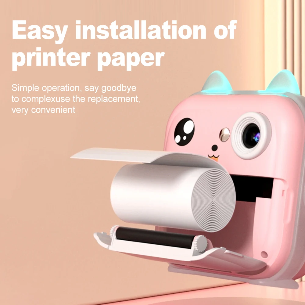 Kids Digital Children's Camera Instant Print & 57mm Thermal Printer For Video Photo From Fun Print APP Printing Educational Gift