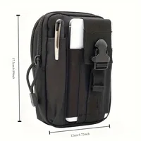 Sac de taille tactique unisexe, 1 pièce, sac de ceinture multifonctionnel robuste avec sangle réglable, fermeture à glissière sécurisée, léger 6