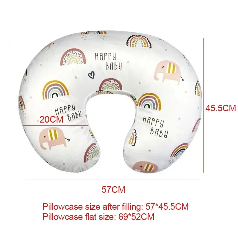 Baby Nursing Pillow Cover Cartoon Breastfeeding Pillow Slipcover Ultra Soft Snug Fits On Newborn Nursing Pillow 5
