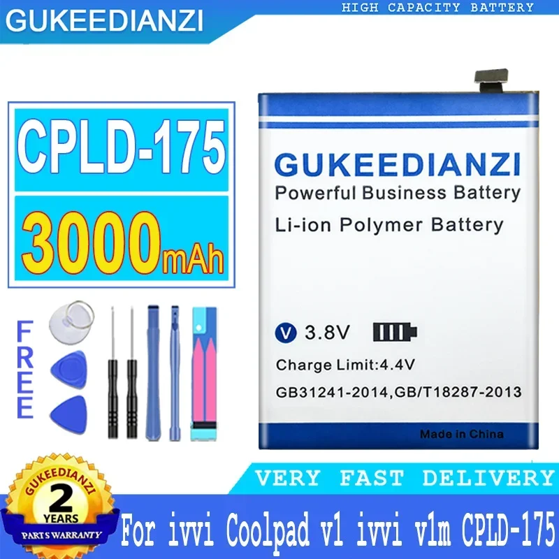 

CPLD-175 3000mAh High Capacity Mobile Phone Batteries For ivvi Coolpad v1 ivvi v1m CPLD 175 CPLD175 Portable Battery