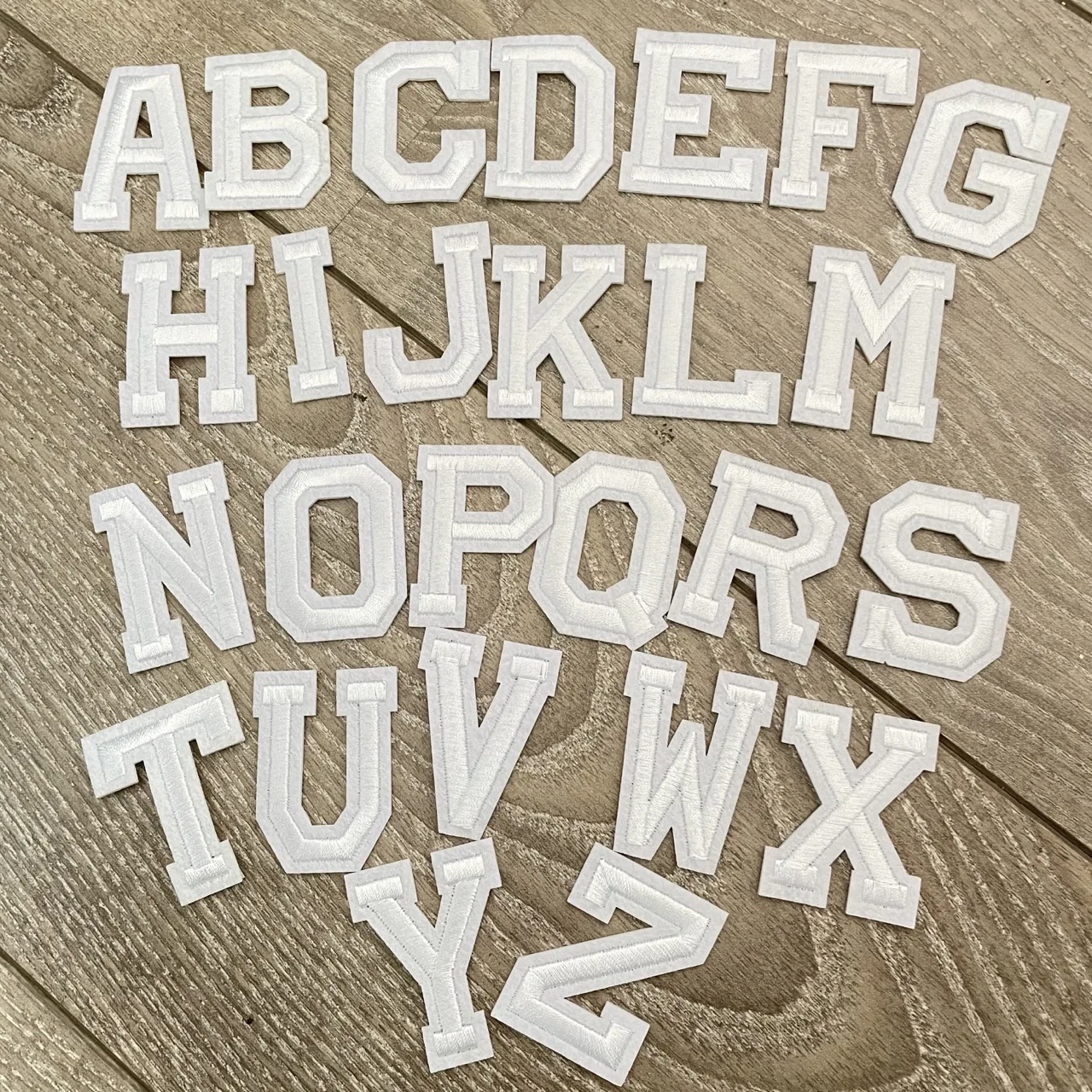 26Pcs 5CM ABC DEF Embroidered Letter Patches Iron on For Clothing OPQ RST  UVW XYZ Alphabet Heat Adhesive Patch Accessory GHI JKL